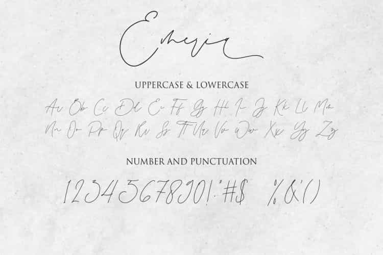 Emeria Luxury Calligraphy Font Image 3