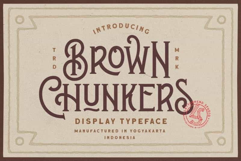 Brown Chunkers Display Typeface Image 1