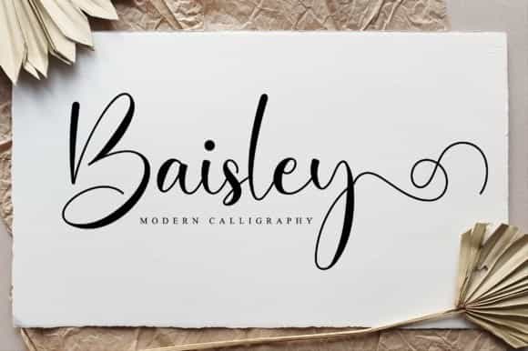 Baisley Calligraphy Font Image 1