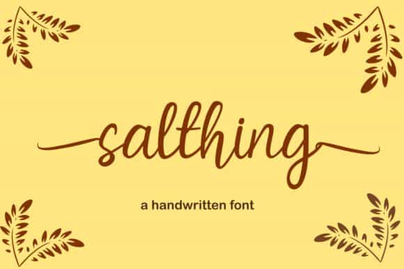 Salthing Script Font Image 1