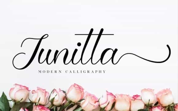 Junitta Calligraphy Font Image 1