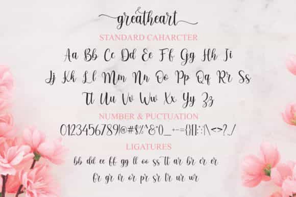 Greatheart Calligraphy Font Image 3