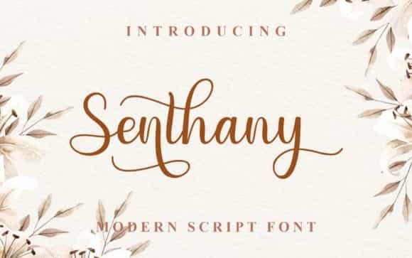 Senthany Calligraphy Font Image 1