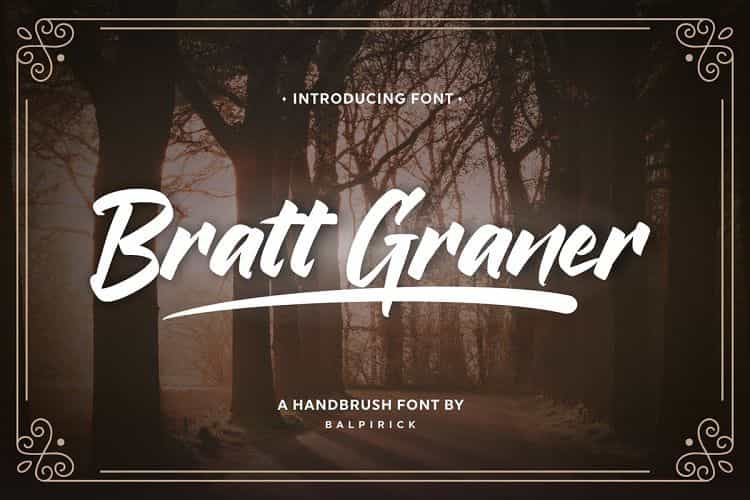 Bratt Graner Handbrush Font Image 1