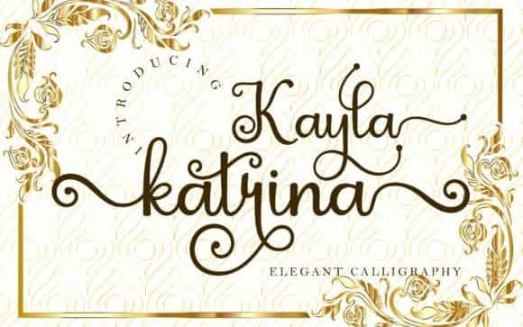 Kayla Katrina Calligraphy Font Image 1