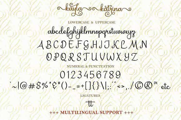 Kayla Katrina Calligraphy Font Image 3