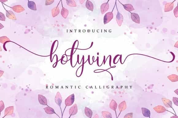 Bolyvina Calligraphy Font Image 1