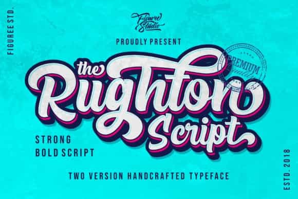 The Rughton Bold Script Font Image 1