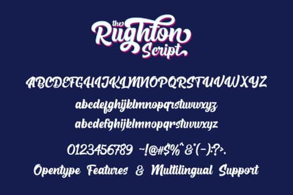 The Rughton Bold Script Font Image 3