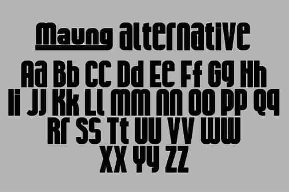 Maung Display Font Image 2