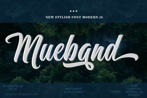 Mueband Script Font Image 1