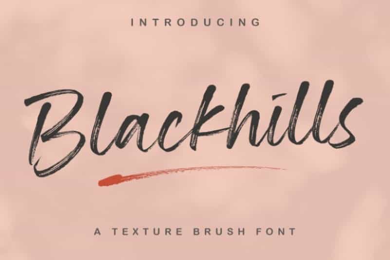 Blackhills Textured Brush Font Image 1
