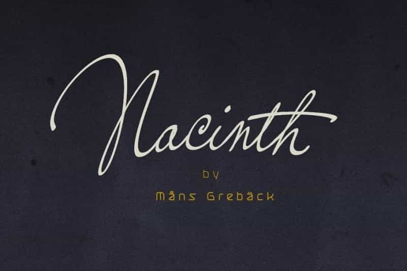Nacinth Calligraphy Script Font Image 1