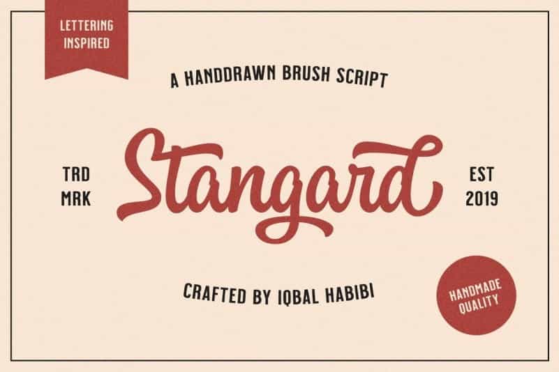 Stangard Handbrush Font Image 1