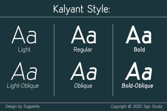 Kalyant Sans Serif Font Image 2