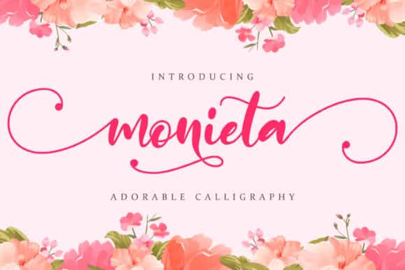 Monieta Dorable Calligraphy Font Image 1