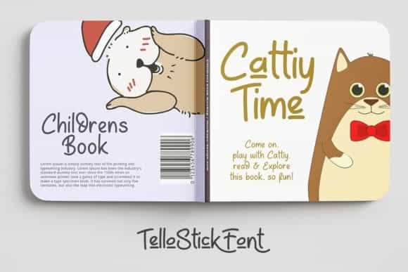 Tello Stick Monoline Script Font Image 2