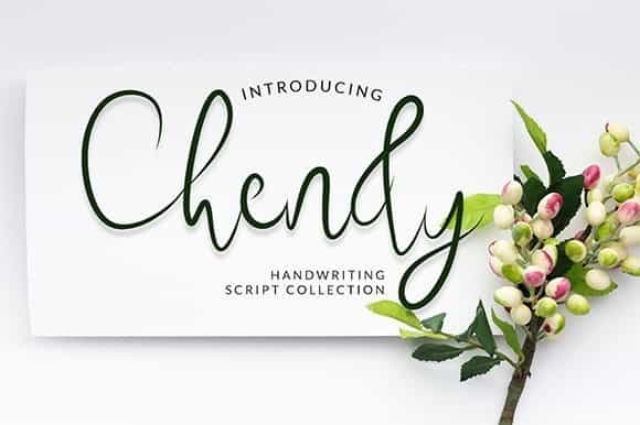 Chendy Handwritten Script Font Image 1