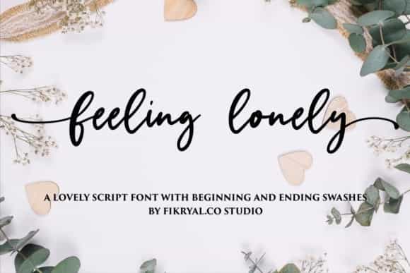 Feeling Lonely Script Font Image 1