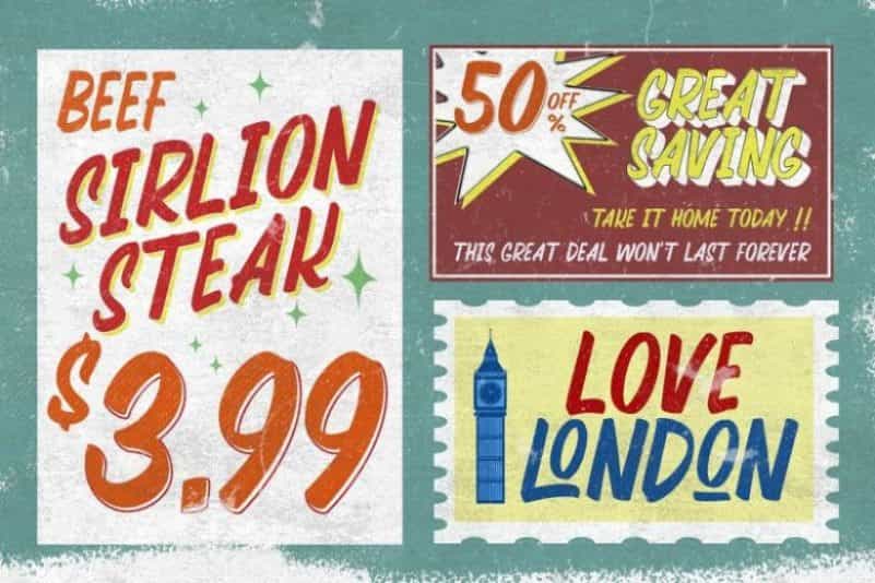 Quechely Sign Retro Layered Font Image 2