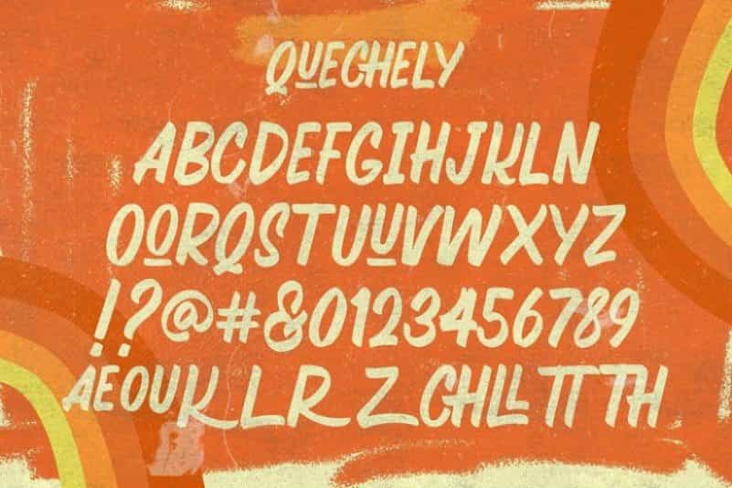 Quechely Sign Retro Layered Font Image 3