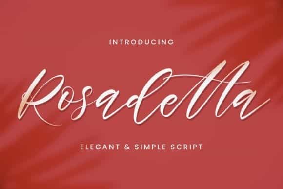 Rosadetta Calligraphy Font Image 1
