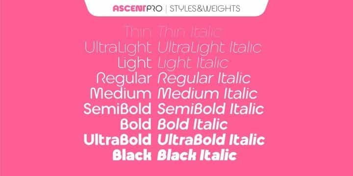 Ascent Pro Sans Font Family Image 3