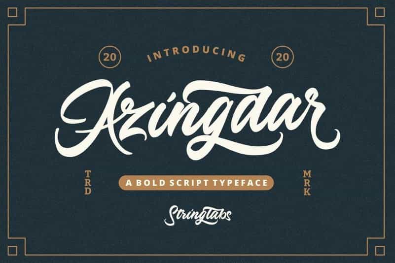 Azingdar Retro Bold Script Font Image 1