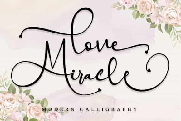 Love Miracle Calligraphy Font Image 1