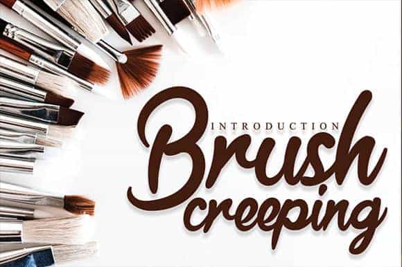 Brush Creeping Script Font Image 1
