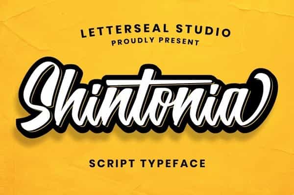 Shintonia Bold Script Font Image 1