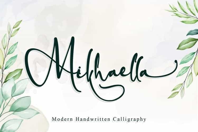 Mikhaella Modern Calligraphy Font Image 1