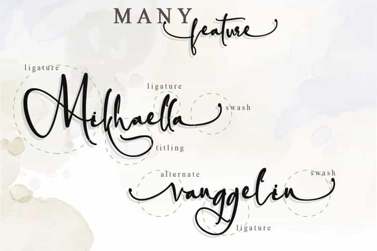 Mikhaella Modern Calligraphy Font Image 2