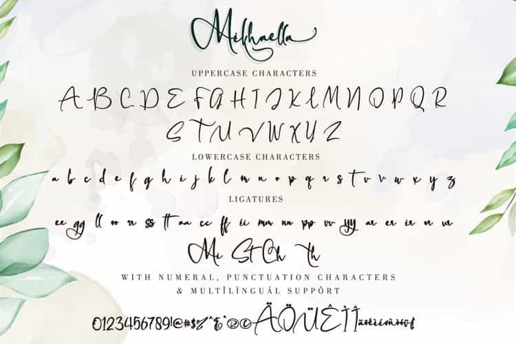 Mikhaella Modern Calligraphy Font Image 3