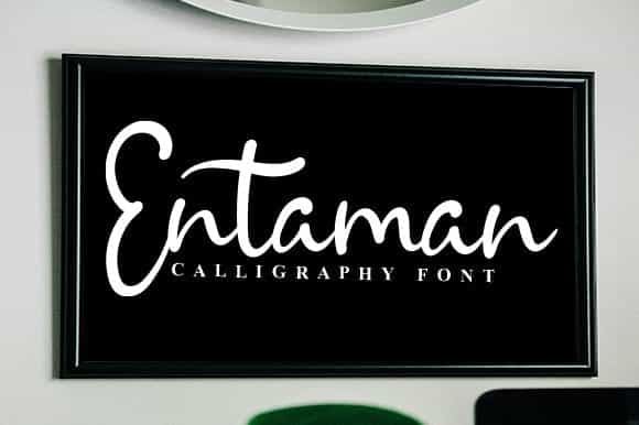 Entaman Script Font Image 1
