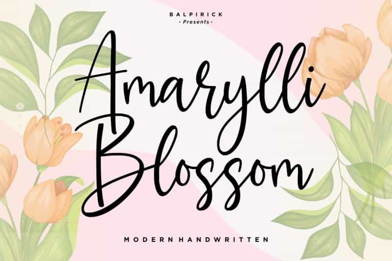 Amaryllin Blossom Handwritten Font Image 1