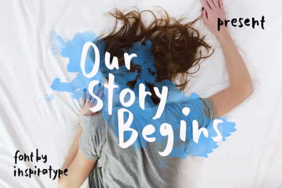 Our Story Begins Brush Font Image 1