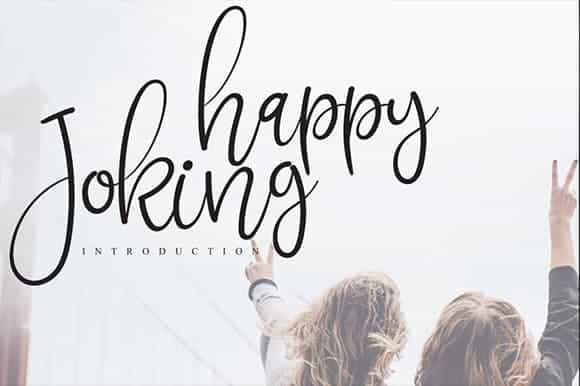 Joking Happy Calligraphy Font Image 1