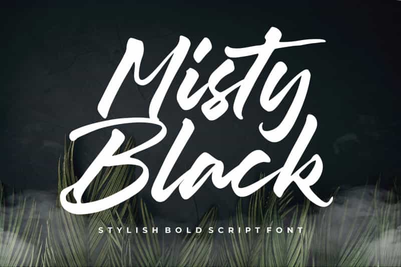 Misty Black Stylish Bold Script Font Image 1