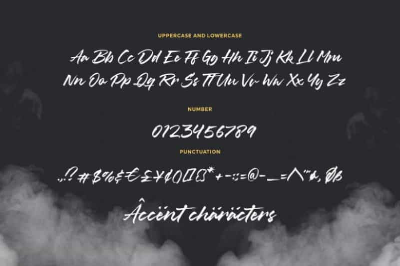 Misty Black Stylish Bold Script Font Image 3