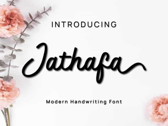 Jathafa Modern Handwritten Font Image 1