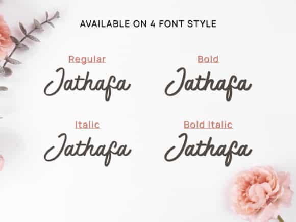 Jathafa Modern Handwritten Font Image 2
