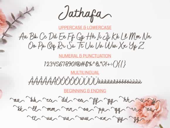 Jathafa Modern Handwritten Font Image 3
