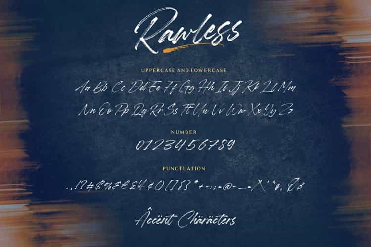 Rawless Brush Font Image 3