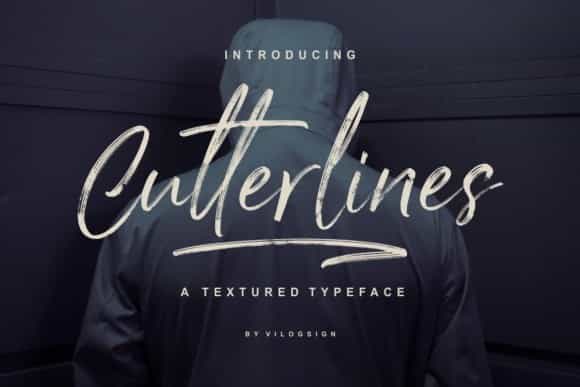 Cutterlines Brush Font Image 1