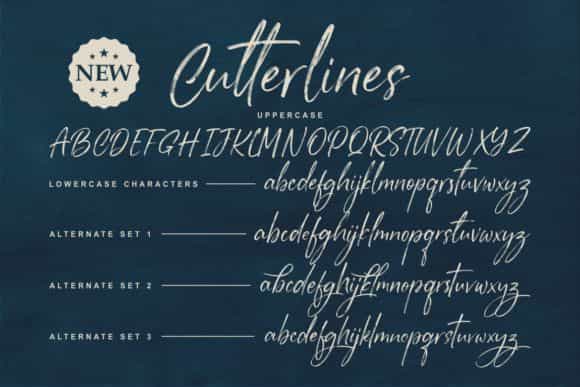 Cutterlines Brush Font Image 3