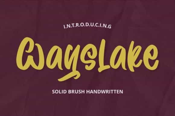 Wayslake Brush Handwritten Font Image 1
