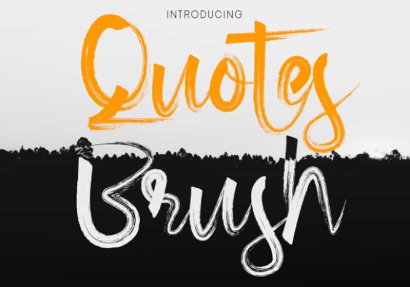 Quotes Brush Font Image 1