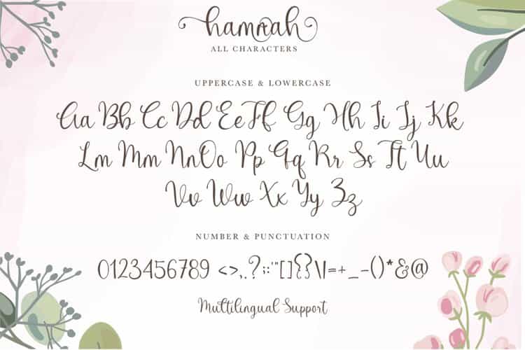 Hello Hamna Calligraphy Font Image 3