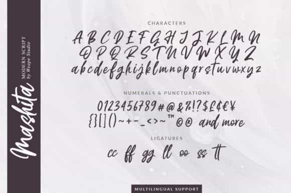 Mashita Script Font Image 3